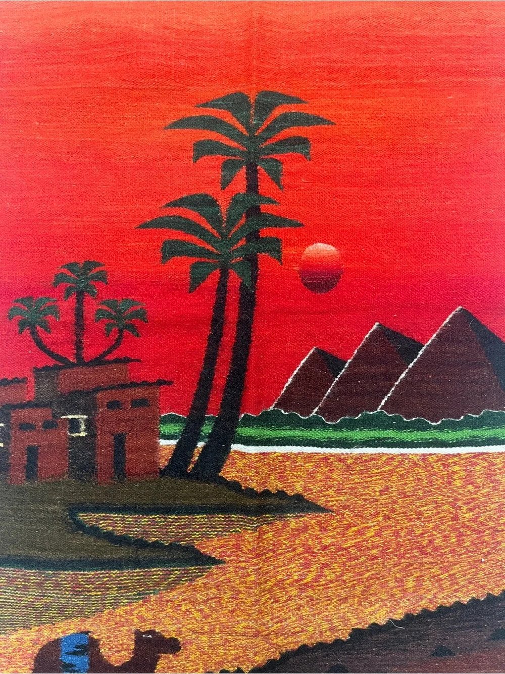 Vintage-Inspired Red Desert Tapestry Wall Art